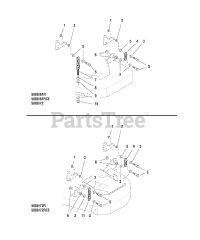 Ferris 5000/72RCE (5900205) - Ferris 72" Rear-Discharge Mower Deck (SN: 1210 & Above) 61" &amp; 72" Mower Deck - Hanger Chains