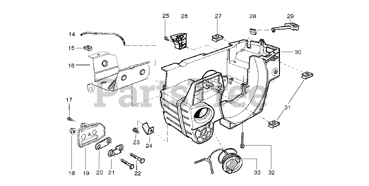 Husqvarna 142 Husqvarna Chainsaw (200410) Crank Case/Oil Tank Parts