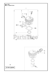 Husqvarna 365 - Husqvarna Chainsaw CYLINDER PISTON 5