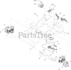 Toro 74926 (6000) - Toro 60" Z Master Zero-Turn Mower, Side-Discharge Deck (SN: 403005770 - 404319999) Hydraulic Drive Assembly