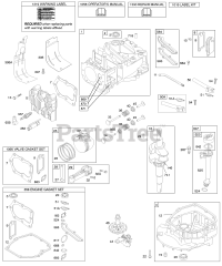Briggs & Stratton 125K02-0141-E1 - Briggs & Stratton Vertical Engine Camshaft, Crankshaft, Cylinder, Engine Sump, Kit/Gasket, Lubrication, Piston Group, Valves