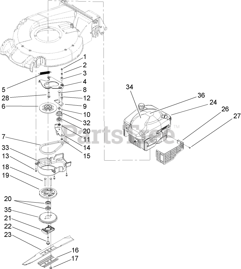 Toro 20058 Toro Super Recycler WalkBehind Mower (SN 250000001