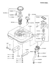 Kawasaki FG150D-AS01 - Kawasaki Engine FUEL-TANK/FUEL-VALVE