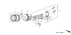 Honda GX270 QWA2 (GCAB) - Honda Engine, Made in Japan (SN: GCAB-1000001 - GCAB-1999999) PISTON
