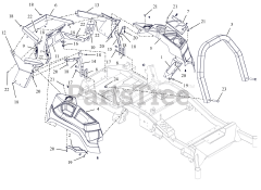 Ariens 991327 - Ariens Apex 52" Zero-Turn Mower, 23hp Kawasaki FR, Rear-Discharge (SN: 000101 - 119999) Engine Guard and Fenders