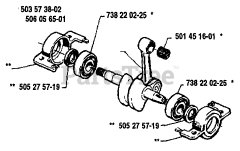 Husqvarna 40 - Husqvarna Chainsaw (1989-06) Crankshaft Assembly