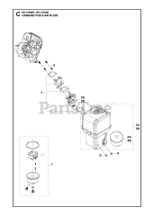 Husqvarna HH 270 OB (970505701) - Husqvarna Engine (2021-01) CARBURETTOR &amp; AIR FILTER