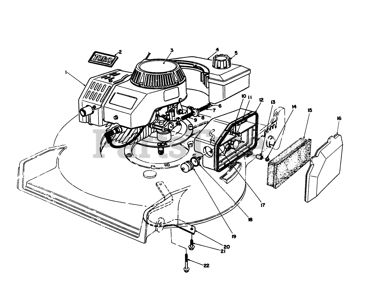 Toro 20106 - Toro Walk-Behind Mower (SN: 020000001 - 029999999) (1992