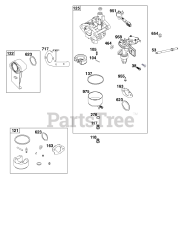Briggs & Stratton 13L352-0137-F8 - Briggs & Stratton Horizontal Engine Carburetor Group