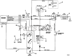 Gravely 988084 - Gravely Pro 300 Walk-Behind Mower Power Unit, 20hp Kohler (SN: 000101 & Above) Wiring Diagram