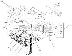 Toro 74225 (Z 253) - Toro 62" Z Master Zero-Turn Mower, Side-Discharge Deck (SN: 230006001 - 230999999) (2003) Shield Assembly
