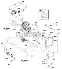 Milbank 076540-01 - Milbank 35kW Liquid Cooled Home Standby Generator Engine Group - 3.0L (80014158_80014155)