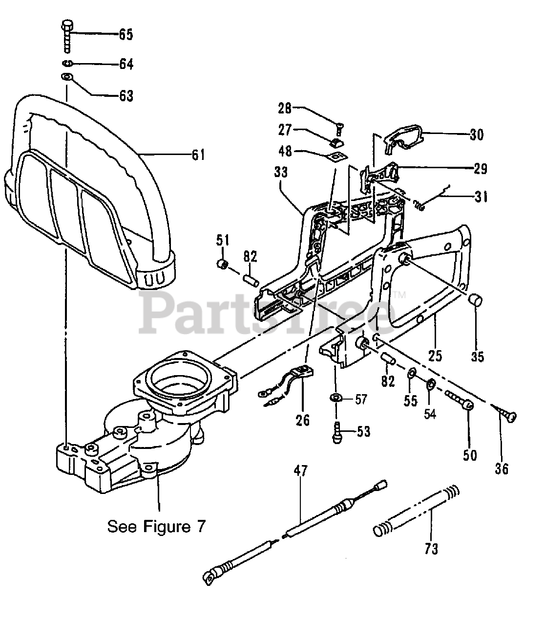 Tanaka THT2000 Tanaka Hedge Trimmer Handles Parts Lookup with