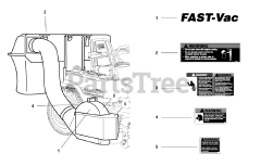 Ferris 5046766 - Ferris 61" 3-Bag Grass Collection System for IS3000Z Decals - Brand, Safety &amp; Instruction (Double and Triple Bag Collectors)