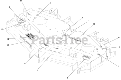 Toro 74271 (Z 550) - Toro 52" Z Master Zero-Turn Mower, Side-Discharge Deck (SN: 280000001 - 280999999) (2008) Deck Decal Assembly No. 107-1623