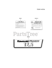 Kawasaki FB460V-AS38 - Kawasaki Engine LABEL