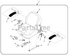 Scag STTII-61V-37BV-EFI - Scag Turf Tiger II 61" Zero-Turn Mower, 37hp Vanguard (SN: N1100001 - N1199999) STTII Suspension Seat