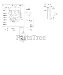 Briggs & Stratton 44R577-0002-H1 - Briggs & Stratton Vertical Engine Engine Sump, Oil Pump, Dipstick/Tube Assembly