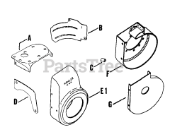 Kohler K161-28255 - Kohler K-Series Engine, Basic Version, 7hp, 5.2kW Baffles And Shroud 020300611