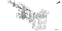 Honda BF15 D4 LGA (BALJ) - Honda Outboard Engine, Made in Japan (SN: BALJ-1100001 - BALJ-1199999) THERMOSTAT