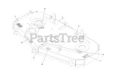 Exmark RAE708GEM60300 - Exmark 60" Radius E-Series Zero-Turn Mower, Exmark 708 (SN: 400000000 - 402082299) (2017) Deck W/Decals Assembly