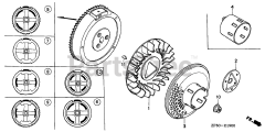 Honda GX390 K1 QDW9 (GCAA) - Honda Engine, Made in Japan (SN: GCAA-2000001 - GCAA-3399999) FLYWHEEL (1)
