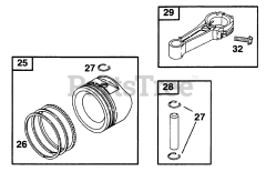 Briggs & Stratton 12M807-5522-01 - Briggs & Stratton Vertical Engine Piston Grp