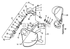 Echo SRM-2501 - Echo String Trimmer (SN: 061969 - 079351) Gear Case, Shield, Metal, Harness, SRM-2501