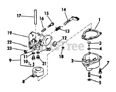 Lawn-Boy 5501 - Lawn-Boy Walk-Behind Mower (SN: 300000001 - 399999999) (1973) Carburetor 3