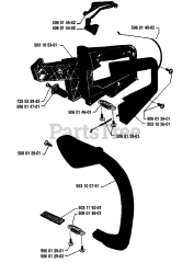 Husqvarna 40 - Husqvarna Chainsaw (1986-01) Handle Assembly