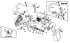 Homelite XL 12 (UT-10456) - Homelite Chainsaw Handles &amp; Clutch