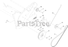 Toro 38741 (721 R) - Toro 21" Power Clear Snow Thrower (SN: 316000001 - 316999999) (2016) Belt Drive Assembly