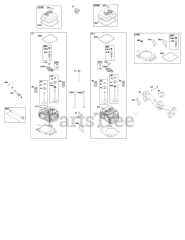 Briggs & Stratton 356447-0622-H7 - Briggs & Stratton Horizontal Engine Cylinder Head Group
