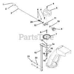 Ariens 932105 (ST 8526 LE) - Ariens 26" Snow Blower, 8.5hp Tecumseh (SN: 000101 & Above) Discharge Chute Crank