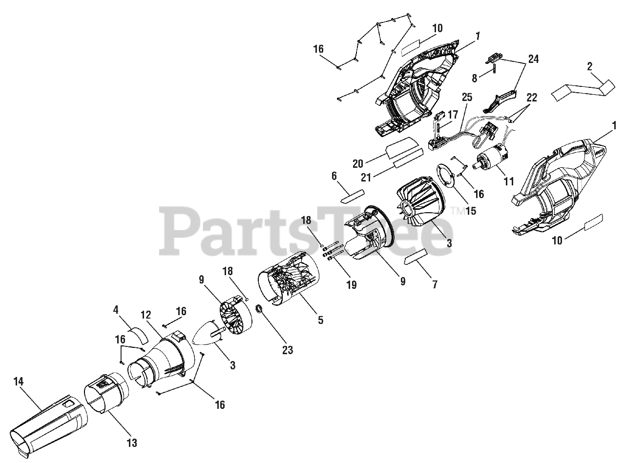 Ryobi RY 40403 (107705001) Ryobi Blower, Rev 05 (201904) General Assembly Parts Lookup with