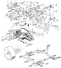 White Outdoor GT-1855 (146-995-190) - White Outdoor 50" Garden Tractor (1986) Frame Assembly