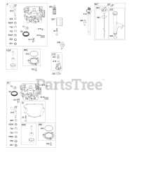 Briggs & Stratton 40N877-0022-G1 - Briggs & Stratton Vertical Engine Engine Sump, Oil Pump, Dipstick/Tube Assembly