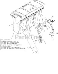 Gravely 892051 - Gravely Peco 3-Bag Bagger (SN: 000101 - 000999)