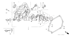 Honda GX390 U1 VXE4 (GCANK) - Honda Engine, Made in Japan (SN: GCANK-1000001 - GCANK-9999999) CRANKCASE COVER (1)