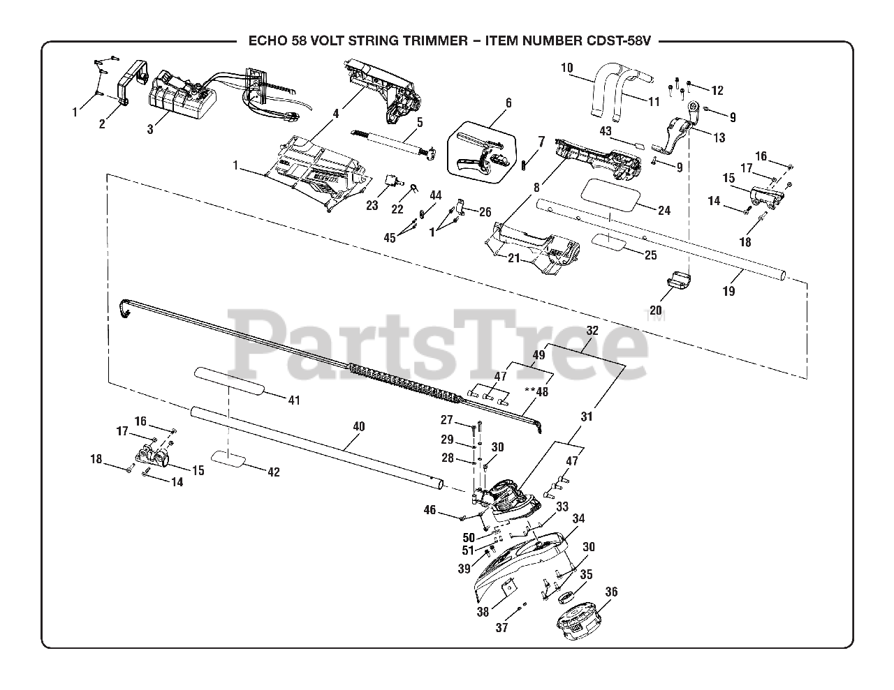 Echo CDST-58V (107397001) - Echo String Trimmer, 58V Battery, Revision