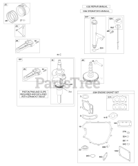 Briggs & Stratton 445777-0127-E2 - Briggs & Stratton Vertical Engine Camshaft, Crankshaft, Gasket Set - Engine, Lubrication, Piston, Rings, Connecting Rod