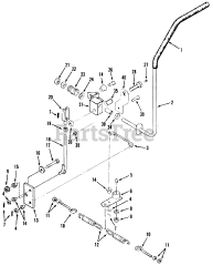 Toro R1-24OE02 (724-Z) - Toro Garden Tractor (SN: 010000001 - 019999999) (1991) Transmission Drive Linkage