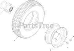 Toro 39514 - Toro 24" Stand-On Aerator (SN: 415300000 - 416399999) Wheel and Tire Assembly