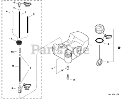 Echo EDR-260 - Echo Reversible Engine Drill (SN: E01807001001 - E01807999999) Fuel System  S/N: E01807002097 - E01807999999