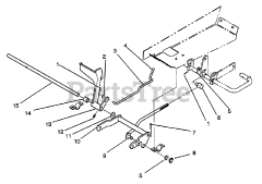 Toro 72041 (244-H) - Toro Yard Tractor (SN: 039000001 - 039999999) (1993) Brake Pedal Assembly