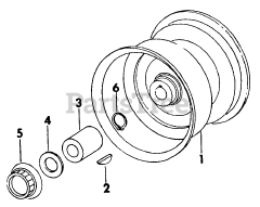 Cub Cadet 81 (0350003U) - Cub Cadet Lawn Tractor Rear Wheel