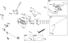 Briggs & Stratton 54E677-0004-J1 - Briggs & Stratton Vertical Engine Throttle Body and Fuel Supply Group