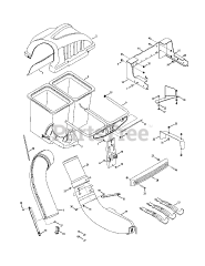 MTD 19A70004OEM - MTD Twin Rear Bagger Assembly (2012)
