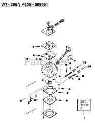 Weed Eater XT 40 - Weed Eater String Trimmer Carburetor Assembly WT-298A