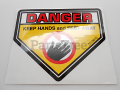 Snapper 7013010 Danger Cut Finger Decal - image 1